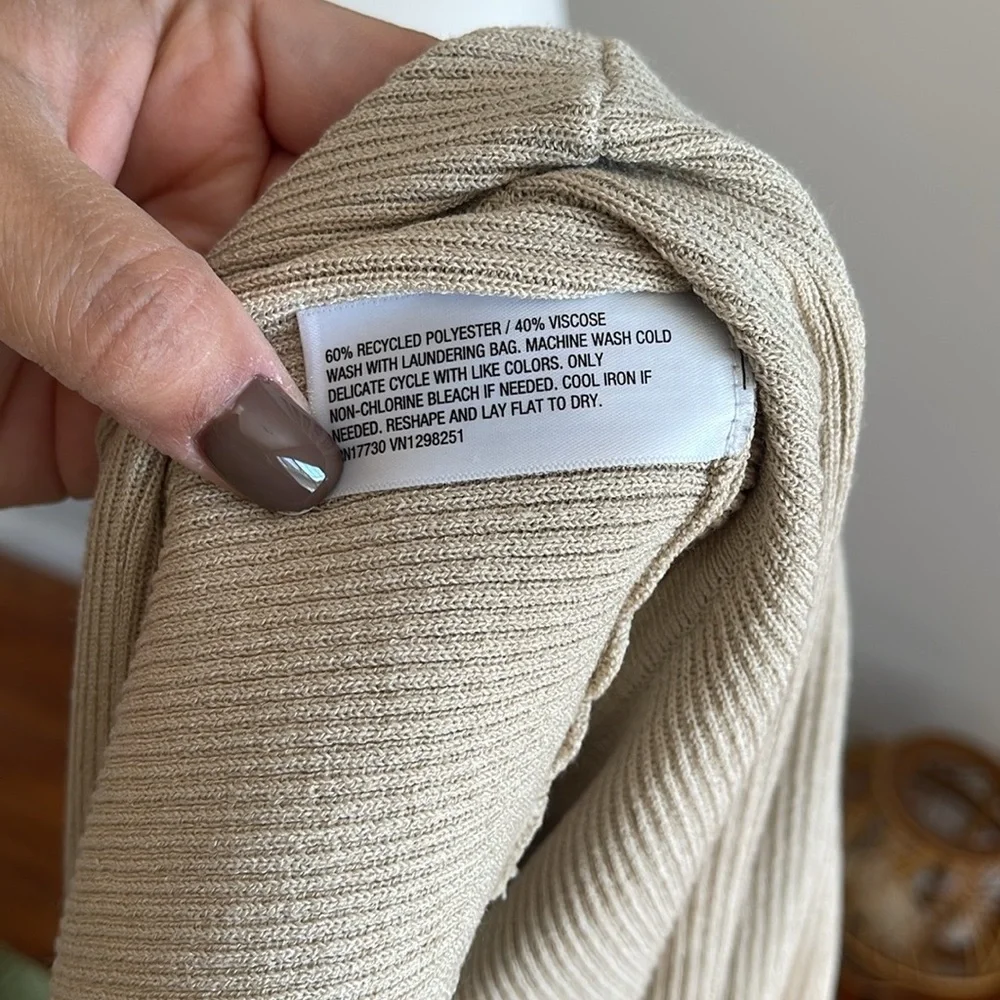 New Cream Halter Neck Top Size L - Picture 5 of 5